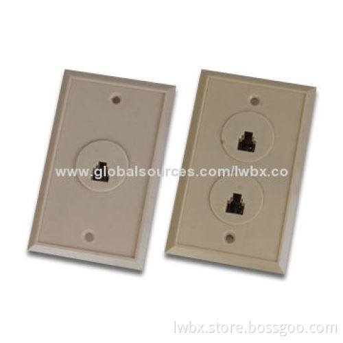 Telephone Wall Plate, Made of ABS, Available in Ivory/White Color